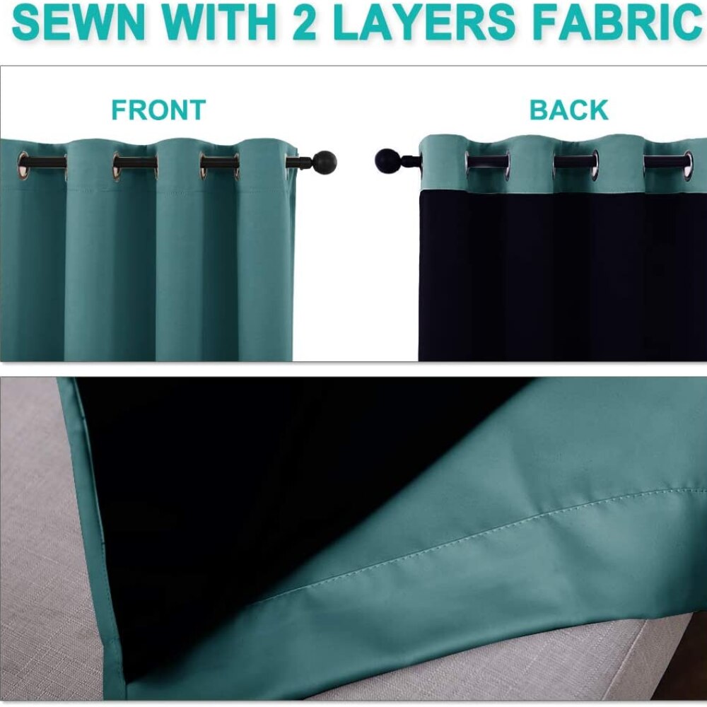 Rauma Rideau Occultant Bleu-Vert