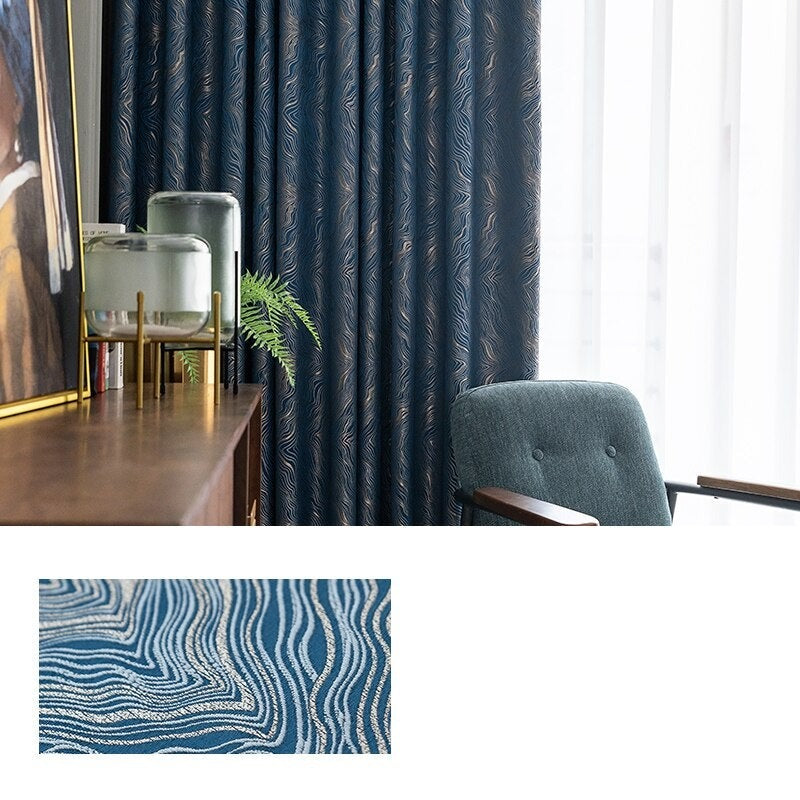 Rideau Occultant Glen Bleu Nuit - Collection Premium