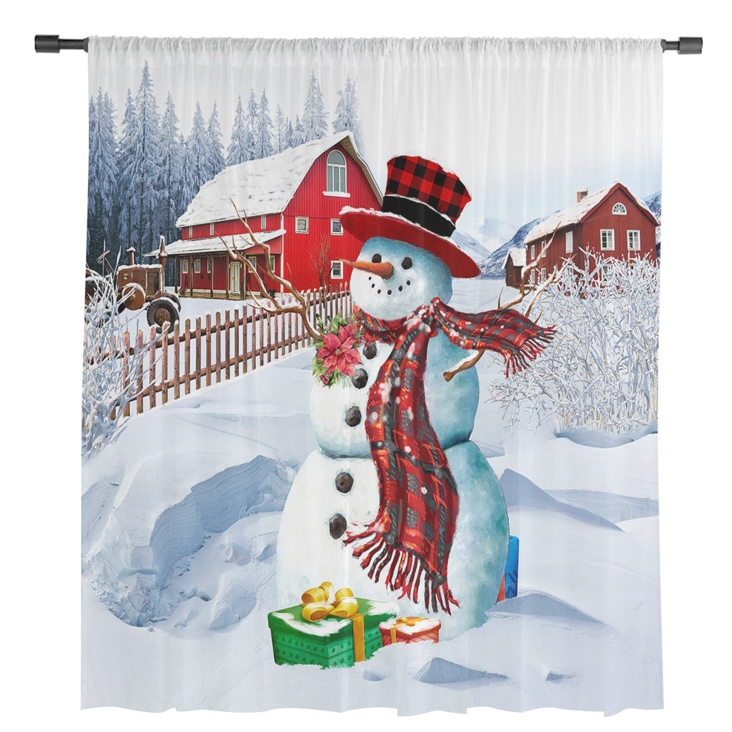 Rideau Voilage Bonhomme de Noël – Édition Signature