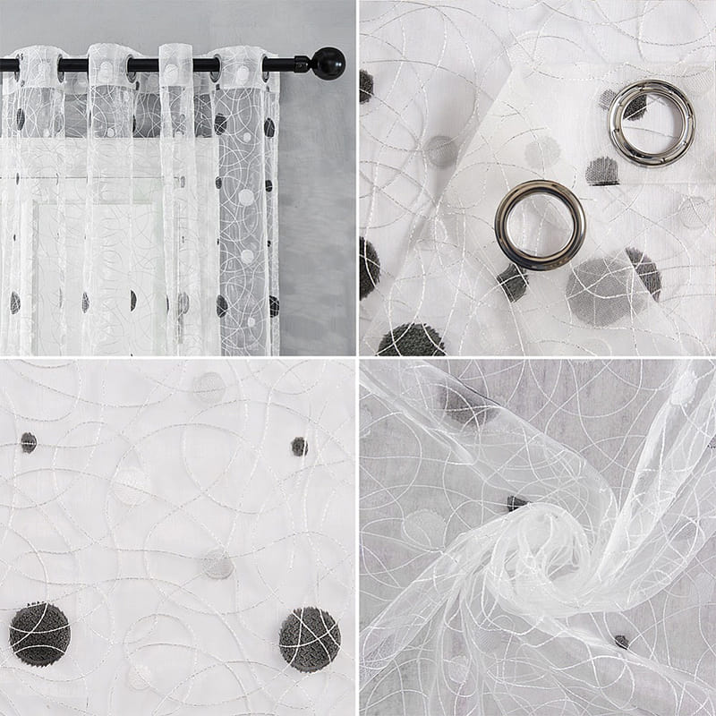 Rideau Voilage Nids d'Oiseaux Blanc - Collection Signature