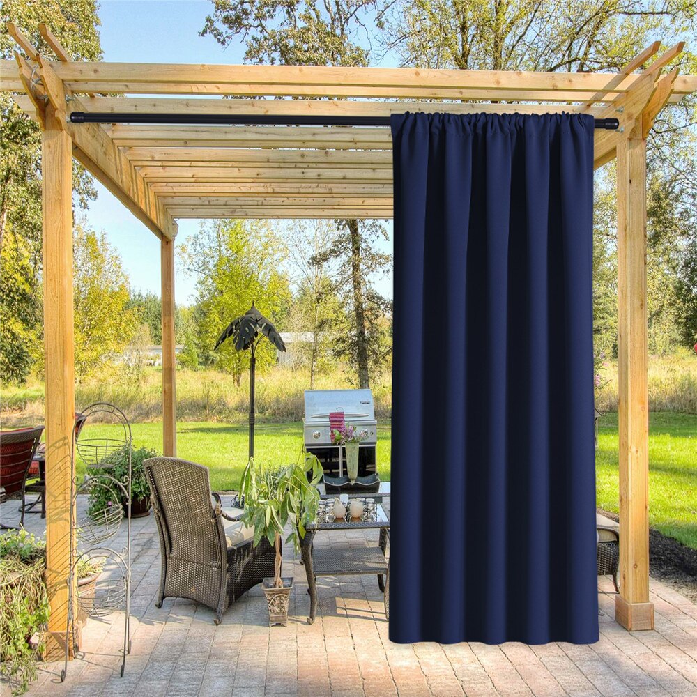 Odaki Rideau Extérieur Bleu Foncé