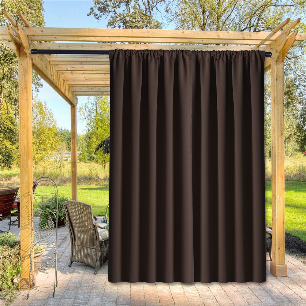 Odaki Rideau Extérieur Marron