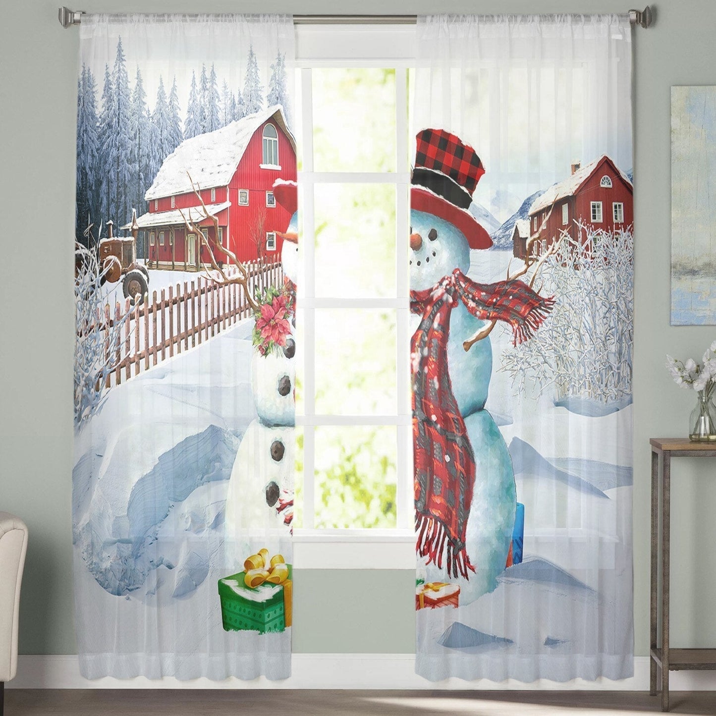 Rideau Voilage Bonhomme de Noël – Édition Signature