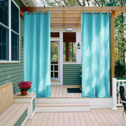 Rideau Extérieur Karom Turquoise - Collection Couture