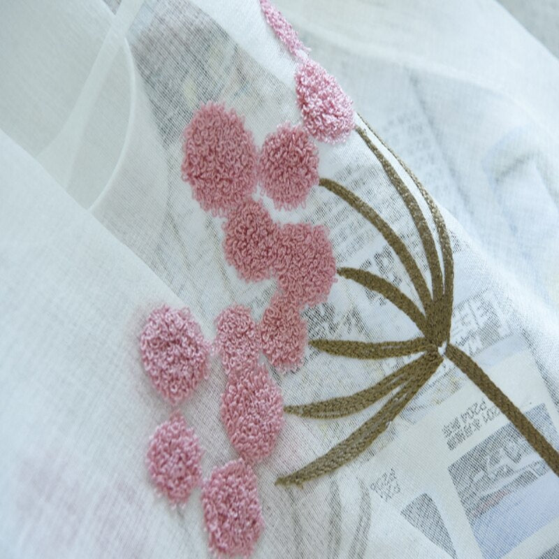 Tuela Rideau Voilage Rose Passé