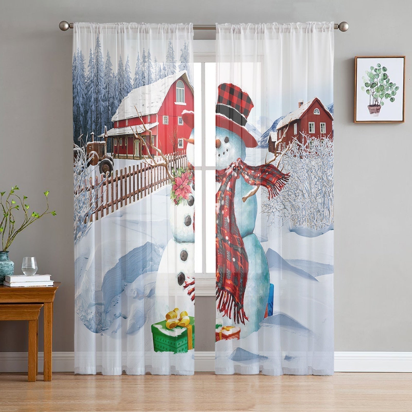 Rideau Voilage Bonhomme de Noël – Édition Signature