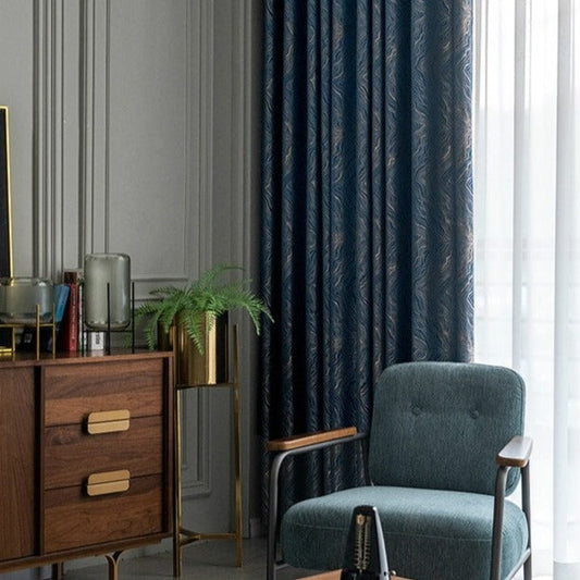 Rideau Occultant Glen Bleu Nuit - Collection Premium