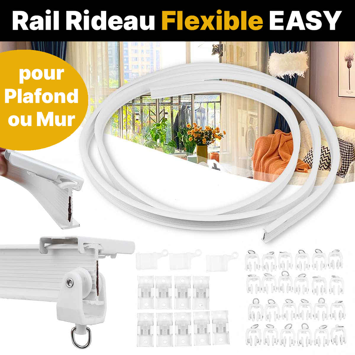 Rail Rideau Flexible par Easy