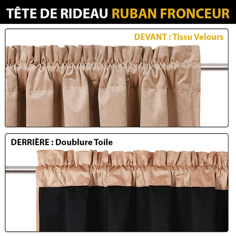 Velvetine Rideau Occultant Beige Taupe