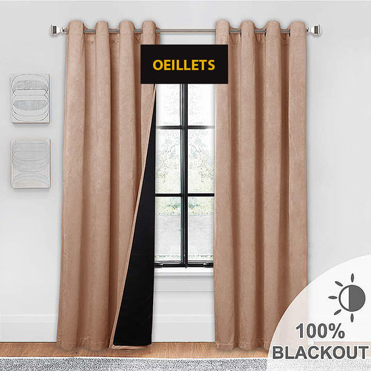 Velvetine Beige — Rideau Thermique