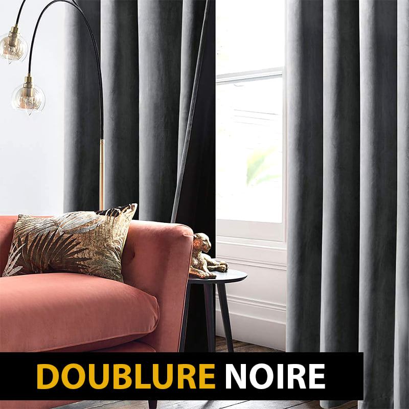 Velvetine: Rideau Occultant Gris Foncé