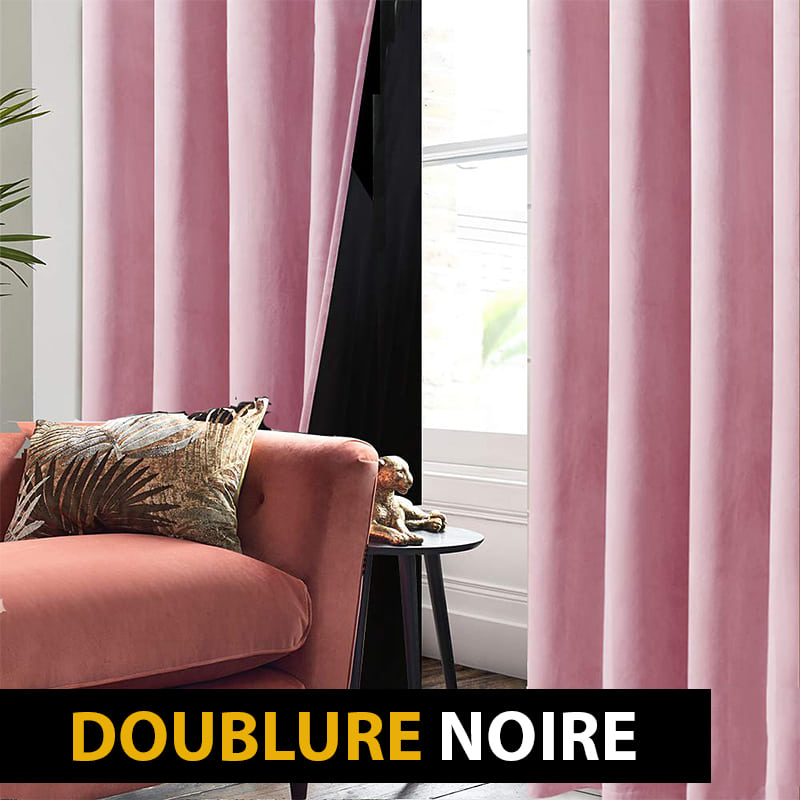 Velvetine – Rideau Thermique Rose Poudré