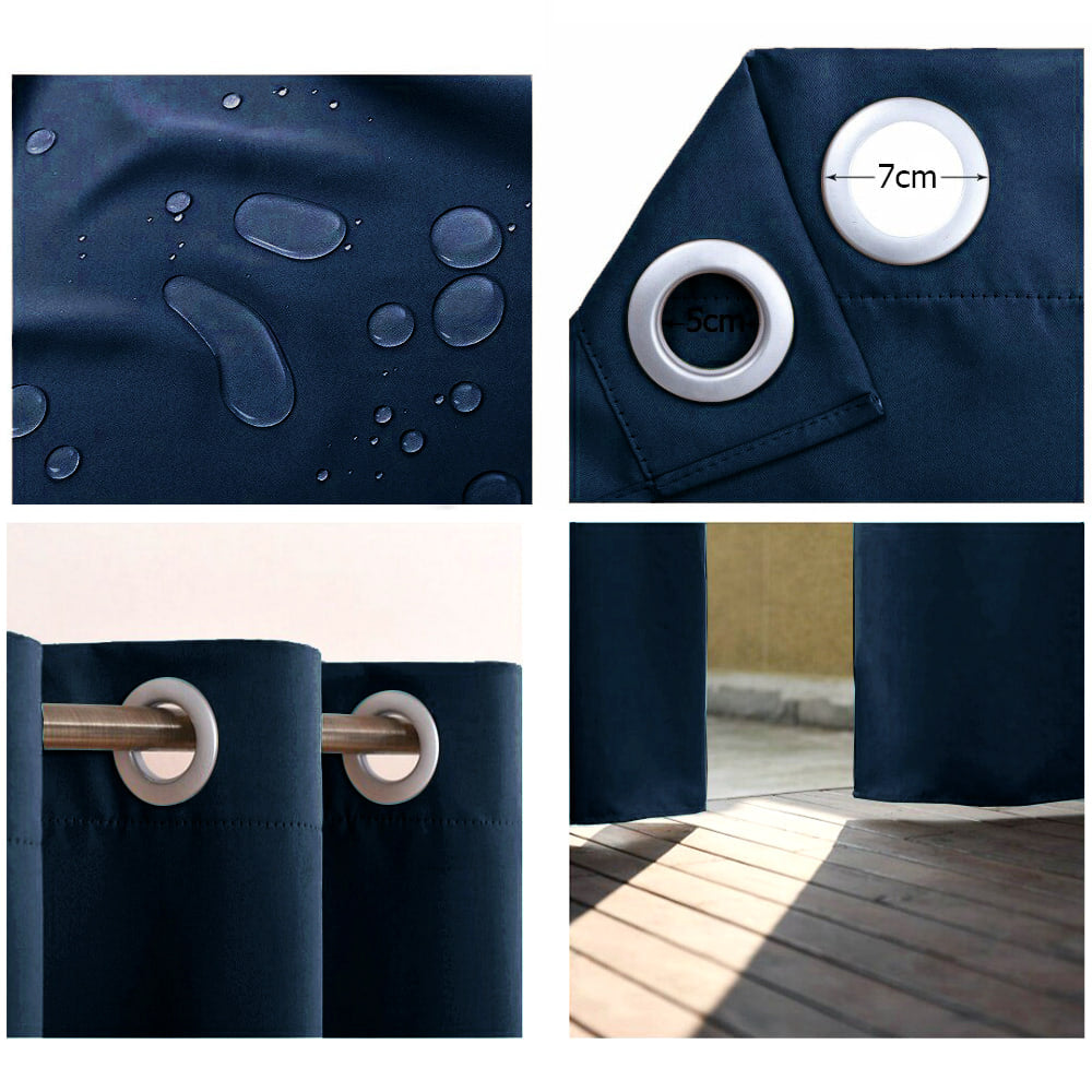 Rideau d'Extérieur Karom Bleu Foncé - Collection Signature