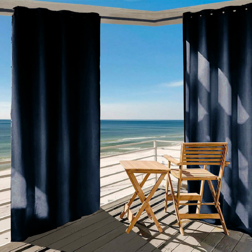 Rideau d'Extérieur Karom Bleu Foncé - Collection Signature