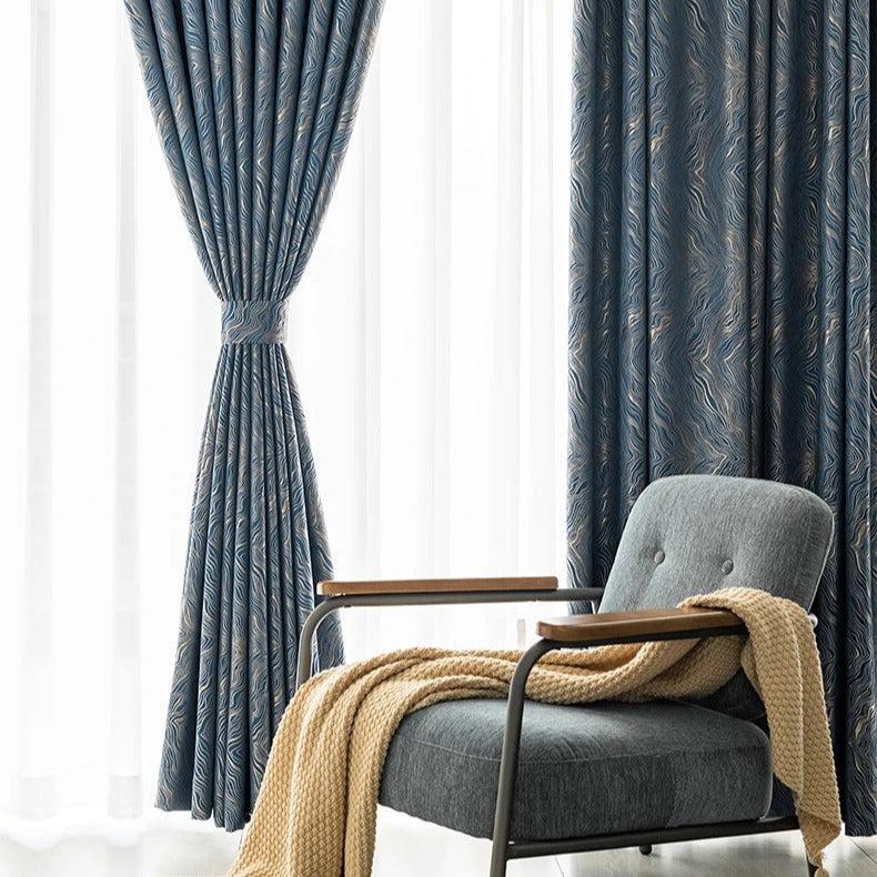 Rideau Occultant Glen Bleu Nuit - Collection Premium