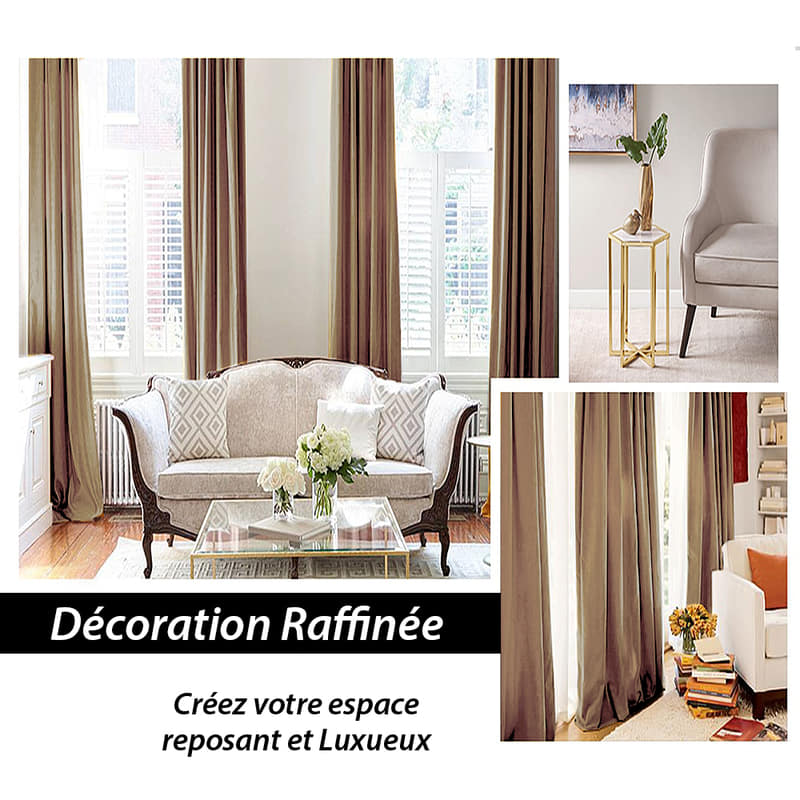 Rideau Thermique Luxe Saumon