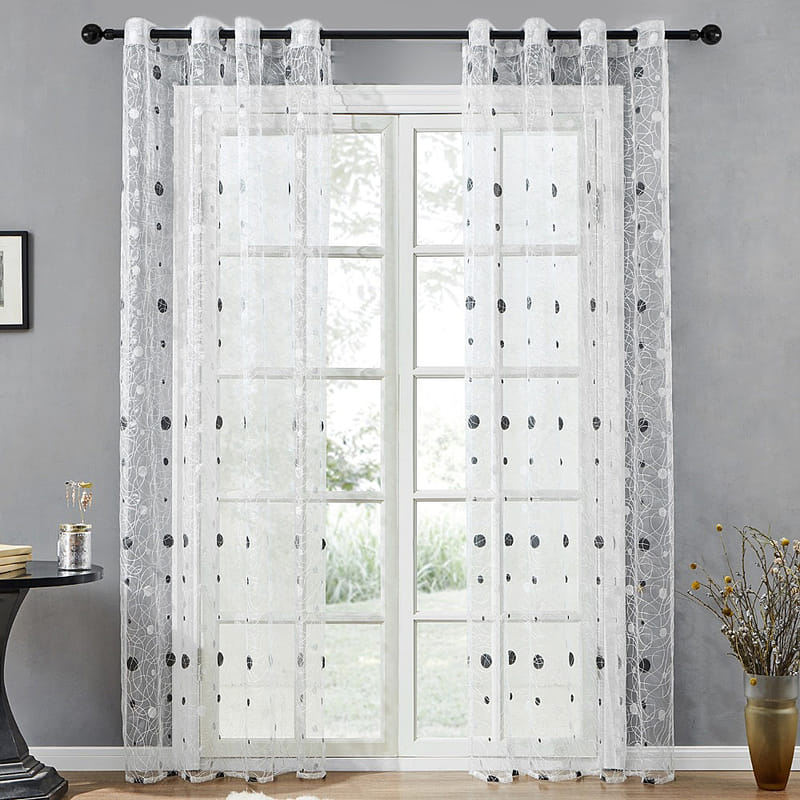 Rideau Voilage Nids d'Oiseaux Blanc - Collection Signature