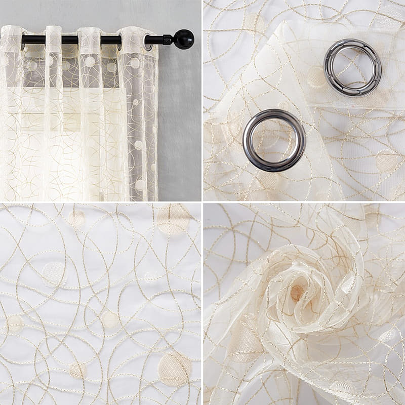 Nids d'Oiseaux Premium – Rideau Voilage Beige