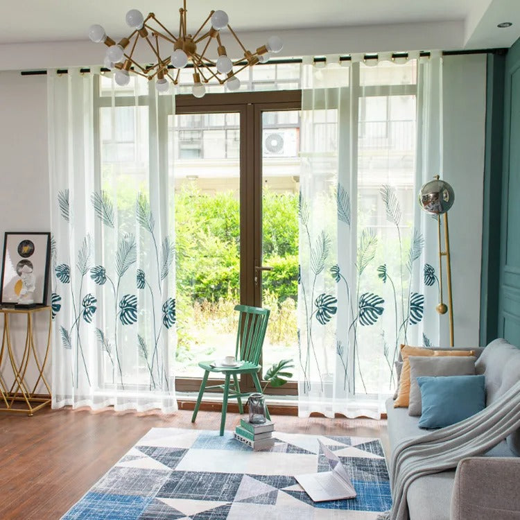 Monistera Rideau Voilage