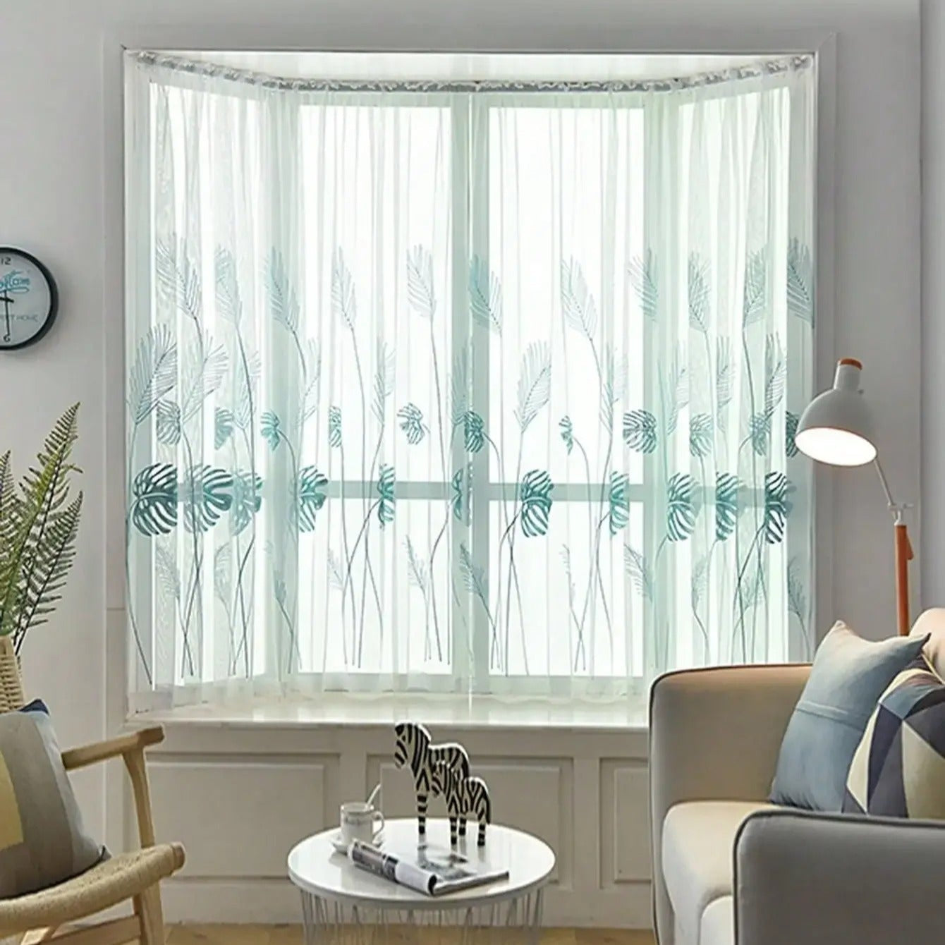 Monistera Rideau Voilage