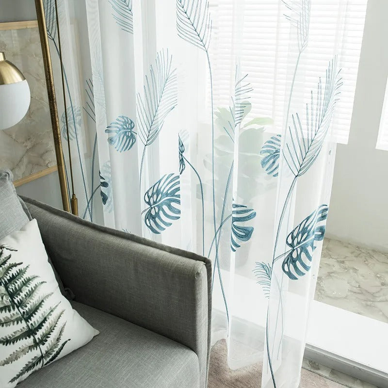 Monistera Rideau Voilage