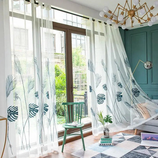 Monistera Rideau Voilage