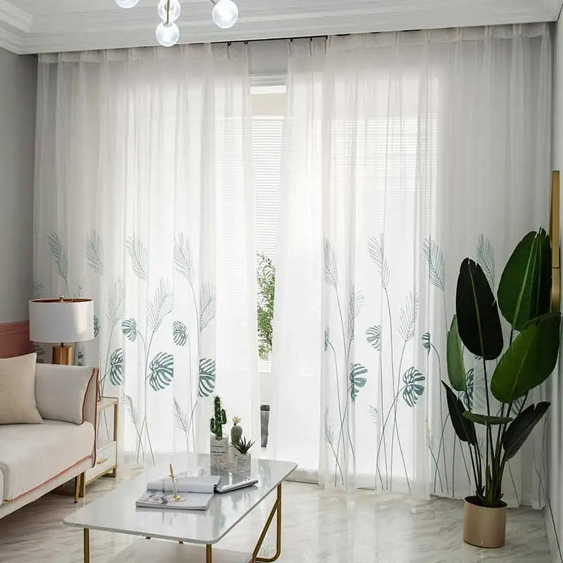 Monistera Rideau Voilage