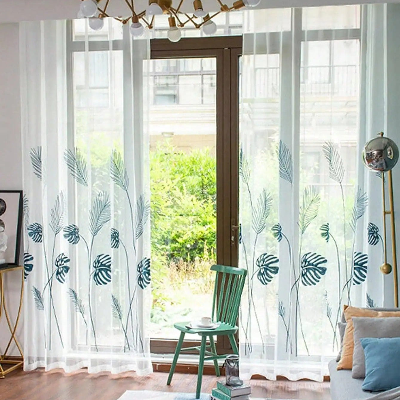 Monistera Rideau Voilage