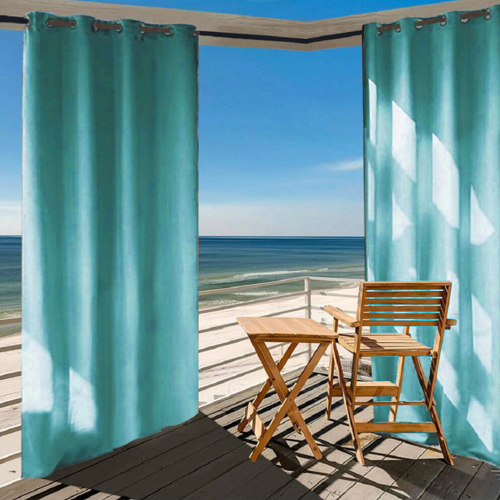 Rideau Extérieur Karom Turquoise - Collection Couture