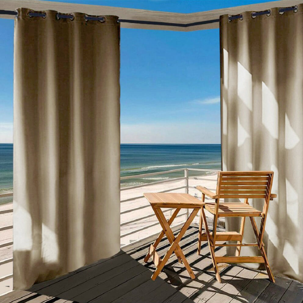 Karom Signature – Rideau pour Véranda Beige