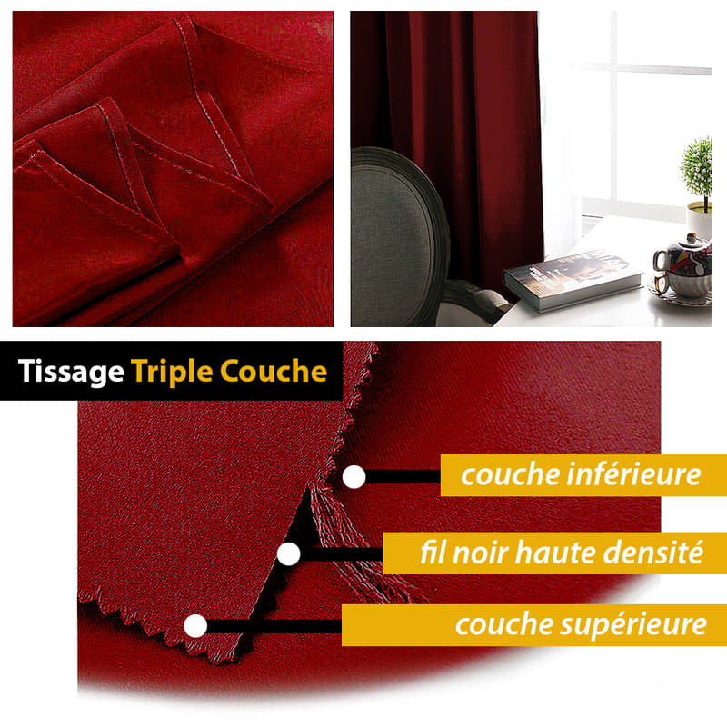 Joy Bordeaux Rideau Occultant