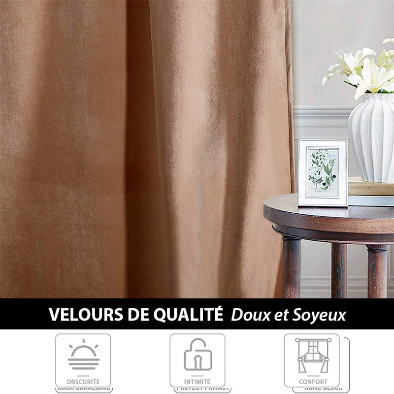 Rideau Thermique Luxe Saumon