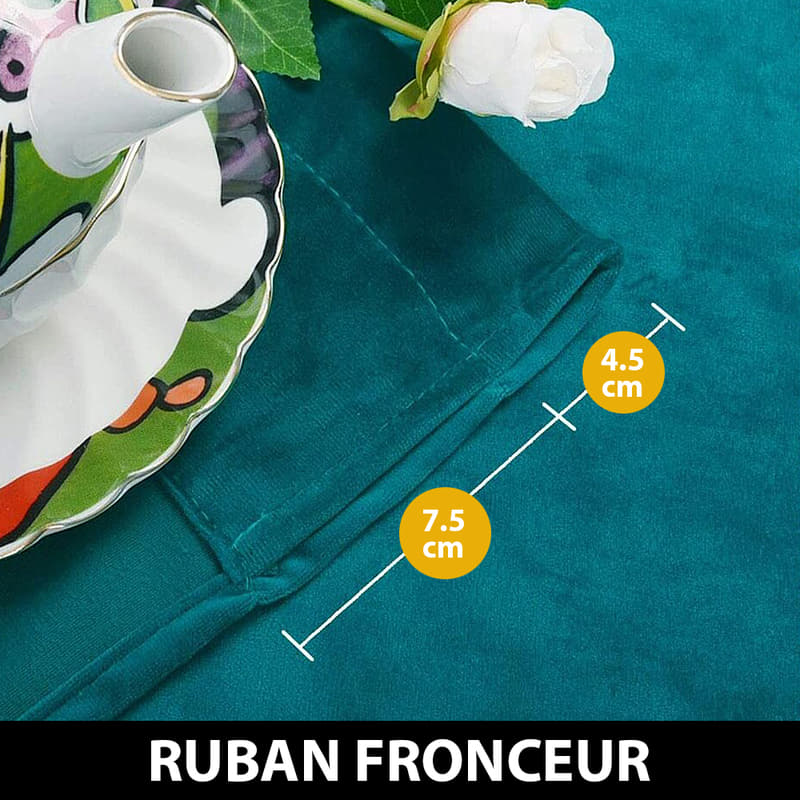 Rideau Thermique Luxe Bleu Canard