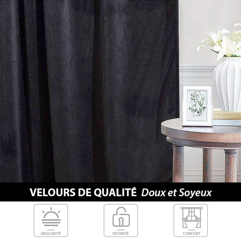 Rideau Thermique Luxe Noir
