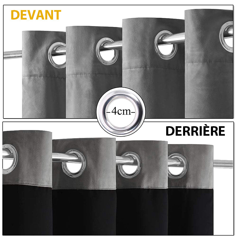 Velvetine Gris — Rideau Thermique
