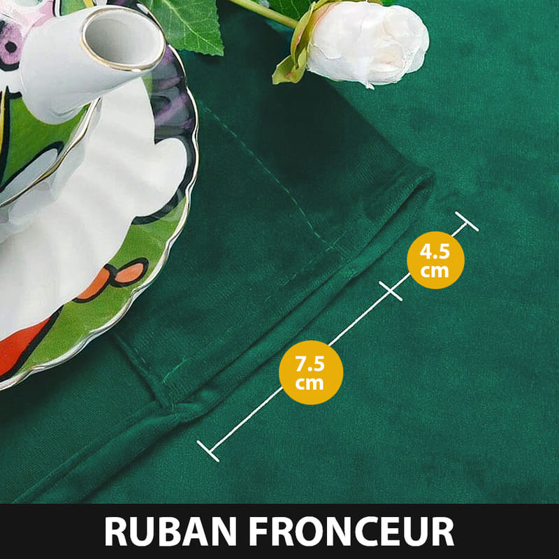 Rideau Isolant Luxe Vert Canard