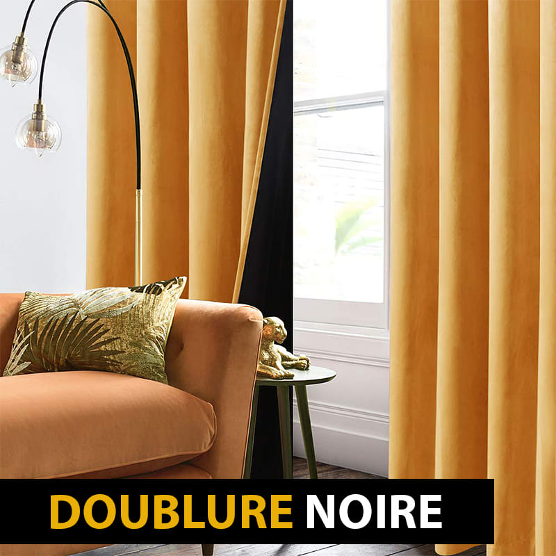 Rideau Thermique Velvetine Jaune Moutarde — Édition Velvetine