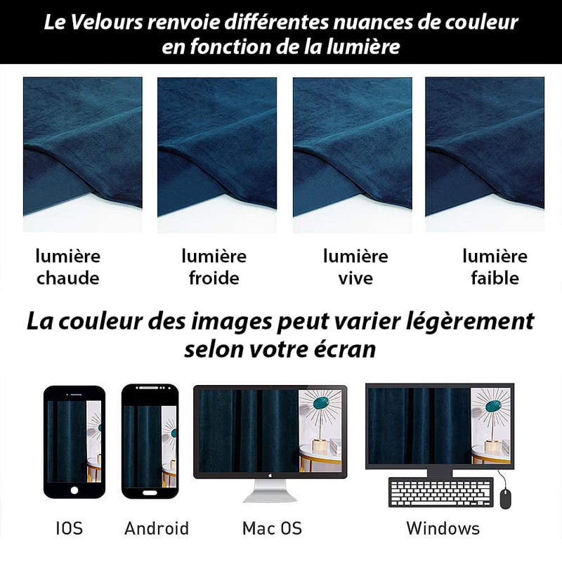 Rideau Luxe Bleu Nuit