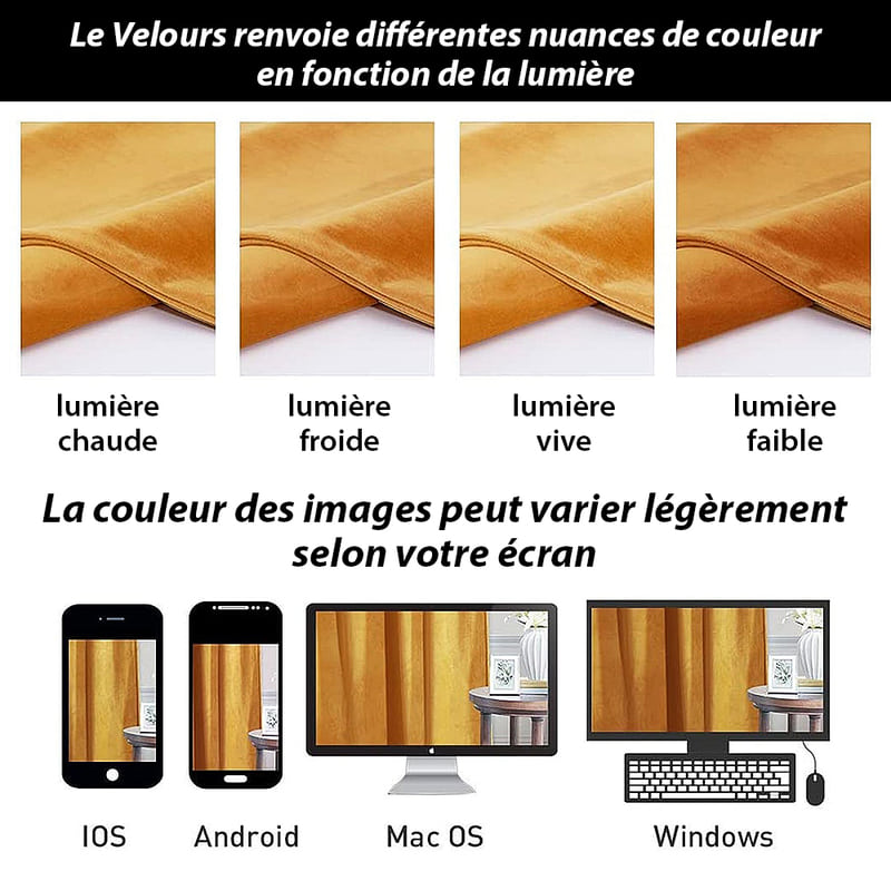 Rideau Thermique Doré — Édition Luxe