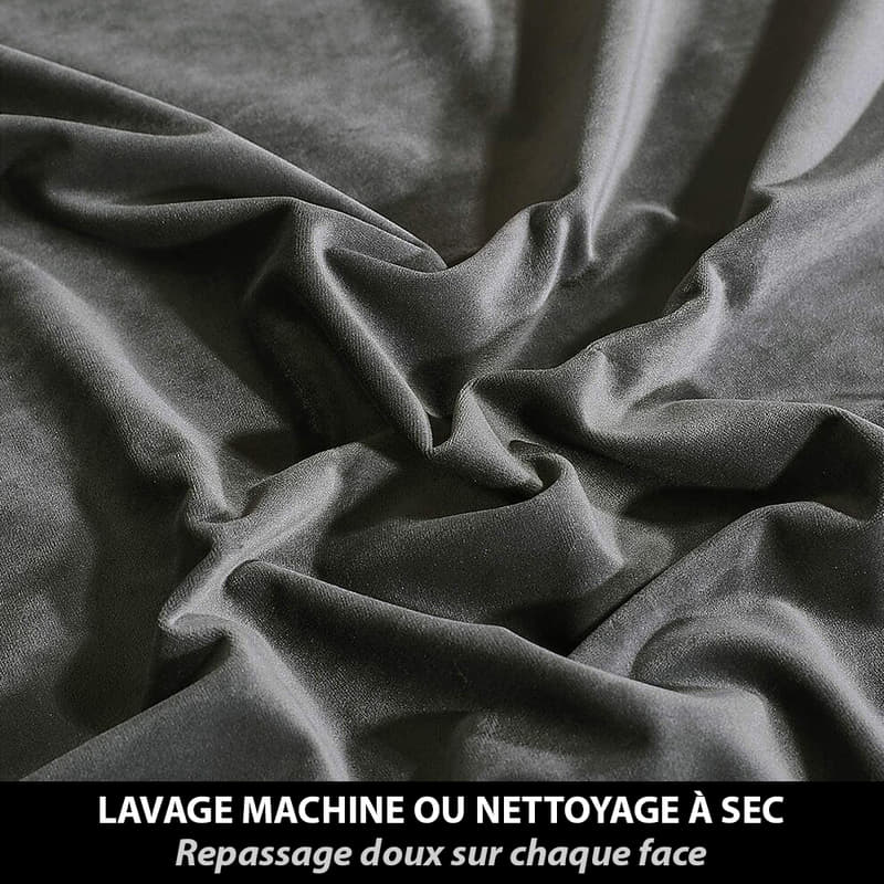 Rideau Occultant Thermique Luxe Gris Foncé