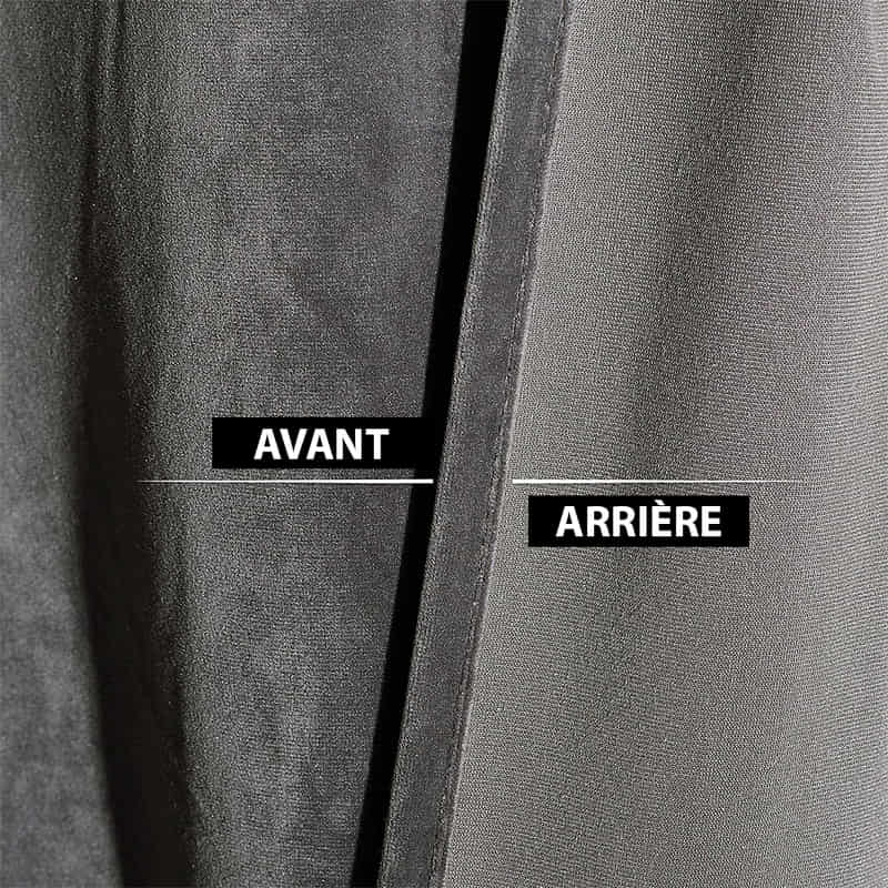 Rideau Occultant Thermique Luxe Gris Foncé