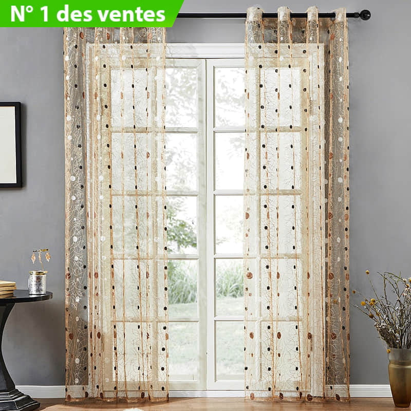 Nids d'Oiseaux – Rideau Voilage Marron